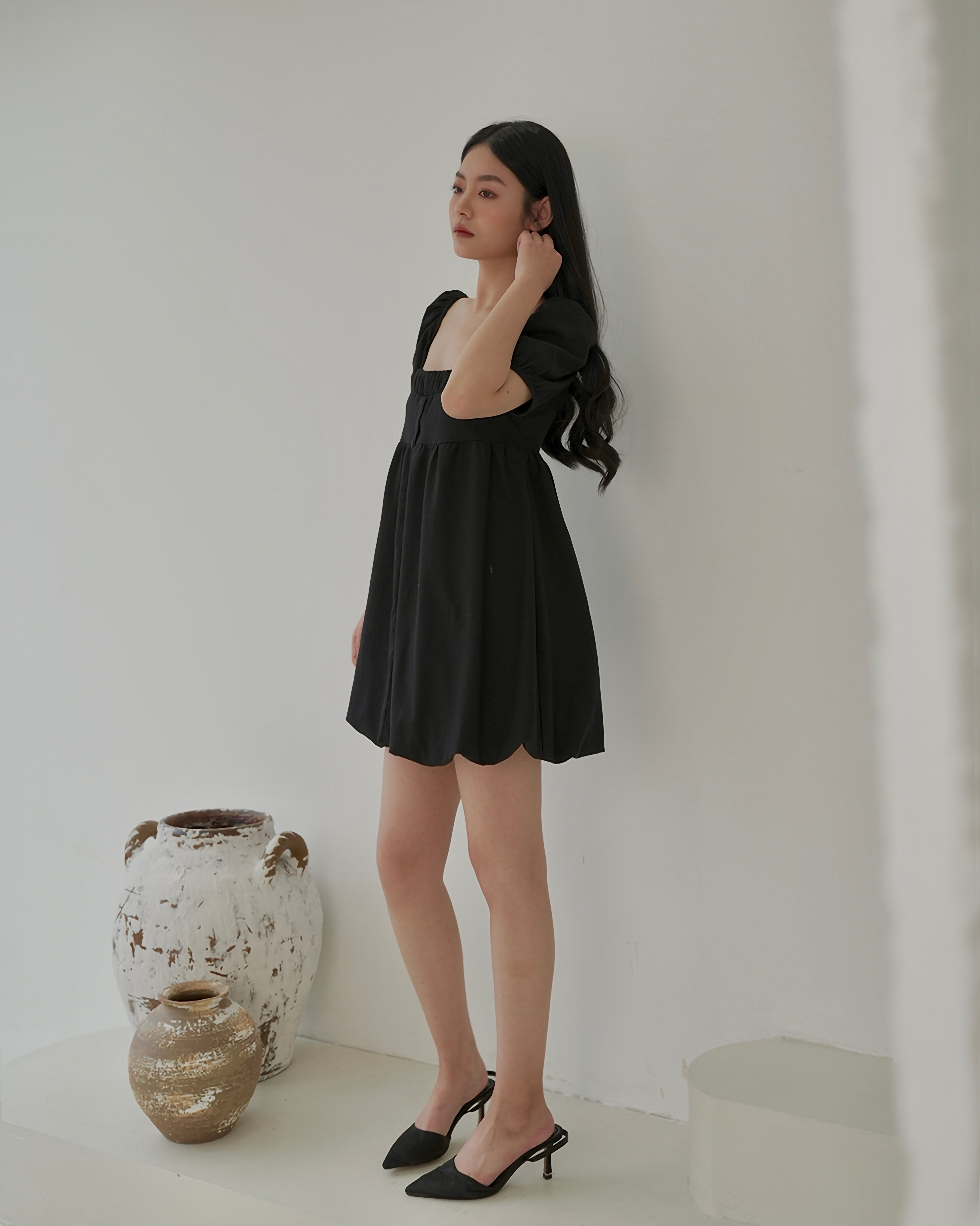 cami mini dress in black majorelle Cami Mini Dress In Black Majorelle by Majorelle